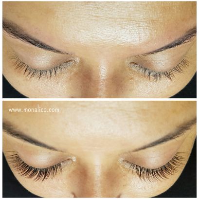 Extensiones de pestana pelo por pelo