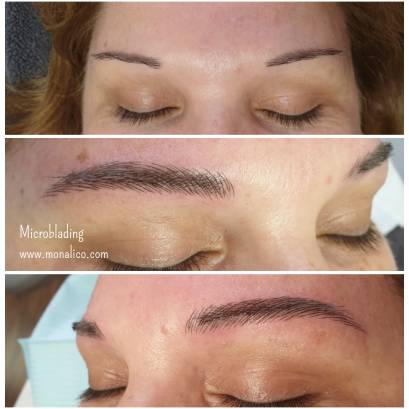 Cejas tatuadas antes y despues