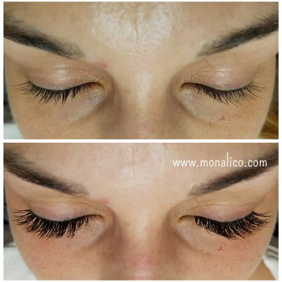Precio permanente de pestañas y tinte
