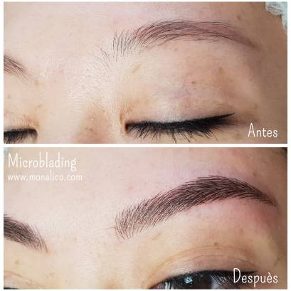 Microblading touch up en Monalico