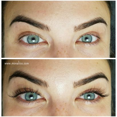 Extensiones de pestañas una por una