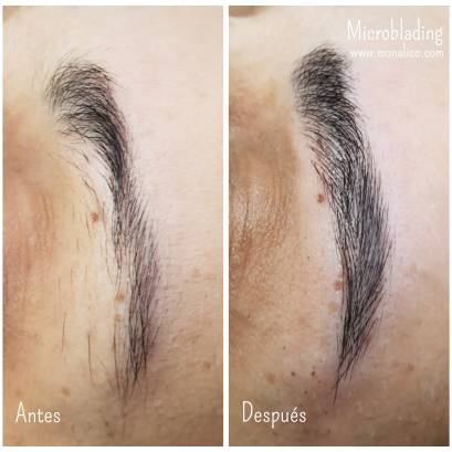 Cejas antes y despues