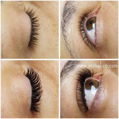Extensiones de pestañas pelo a pelo volumen ruso