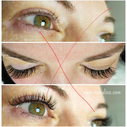 Rizado de pestañas con tinte