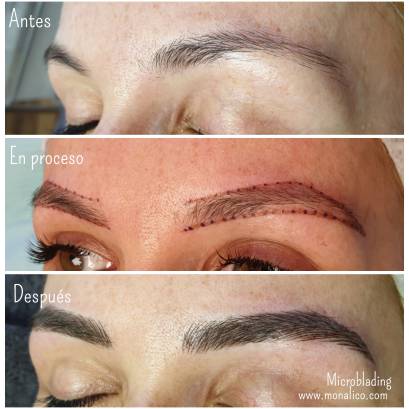 Microblading thin eyebrows