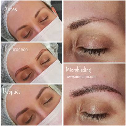 Micropigmentación de cejas antes y despues