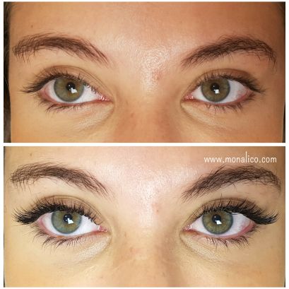 Quitar extensiones de pestañas con aceite - Monalico